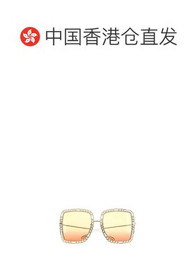 香港直邮GUCCI 女士眼镜 681152I33308070 CO 黄色 Gold metal su