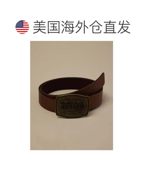 自营lucky brandLucky品牌饰盘扣腰带-深棕色 皮带 美国奥莱直发