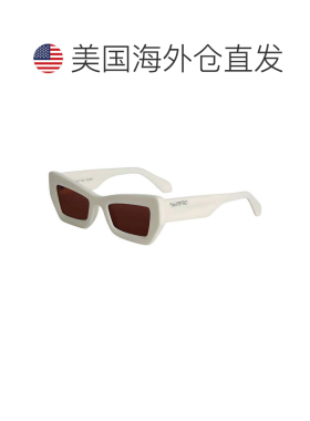 自营off-white米白色方形全边太阳镜，哈瓦那框架和绿色镜片Oeri1