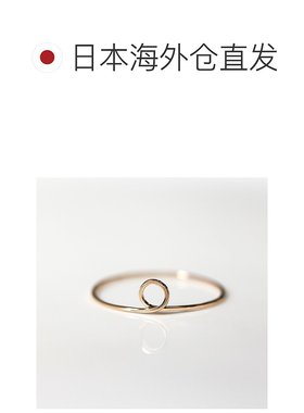 1h可退 日本直邮cui-cui K10YG 黄金 0.4cm 简约圆形细圈戒指 日