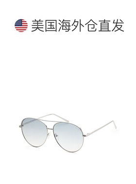 自营 Guess 女士 63 毫米黑色太阳镜 GF0391-10W - 闪亮浅镍锡 美