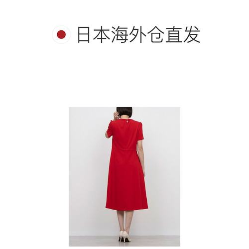 日本直邮TOMMY HILFIGER 胸元钥匙孔半袖喇叭裙连衣裙 [TO3203EW0 - 图1