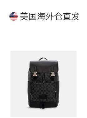 Coach/蔻驰Track标志性老花拼皮双肩背包商务包C2712 【美国奥莱