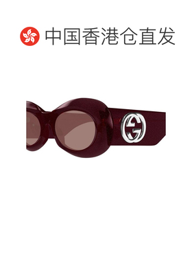 1h可退 香港直邮Gucci 古驰 女士 几何框太阳镜 GG1696S red红色
