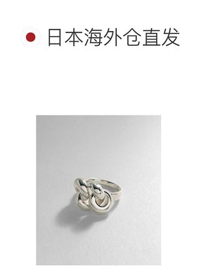 1h可退 日本直邮COCOSHNIK 女士 银色编织图案戒指 7676116999990