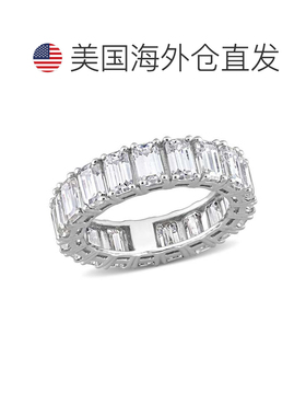 自营Mimi & Max 5 3/4ct DEW Emerald Cut Created Moissanite Et