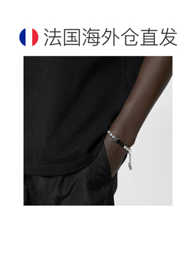 自营1h可退 欧洲直邮LV路易威登 男士银色/黑色黄铜手链新款高级