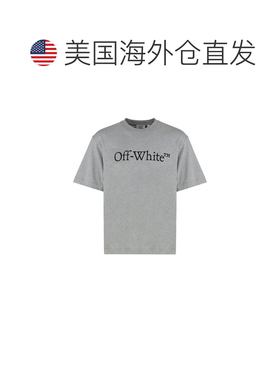 自营off-whiteOff- Cotton Men's T-Shirt - gray 美国奥莱直发