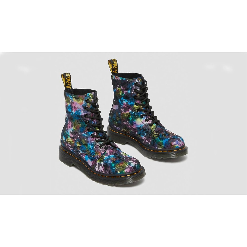 dr. martens1460 Pascal Tutti Fruity Suede In Black Multi Sue-图2