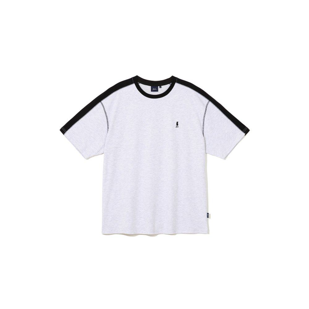 韩国直邮YALE HERITAGE DAN SHOULDER LINE TEE LIGHT GRAYT恤YD0 - 图0