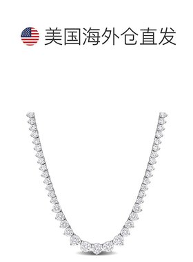 自营 mimi & max27 CT TGW 方晶锆石网球项链 925 纯银 - 白色 美