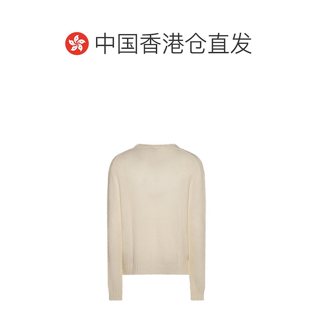 香港直邮潮奢 Jil Sander 吉尔 桑达 男士乳白色马海毛混纺毛衣 - 图1