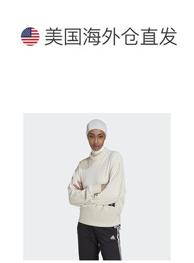 adidas/阿迪达斯 女士丝绒卫衣运动衫 黑色 【美国奥莱】直发