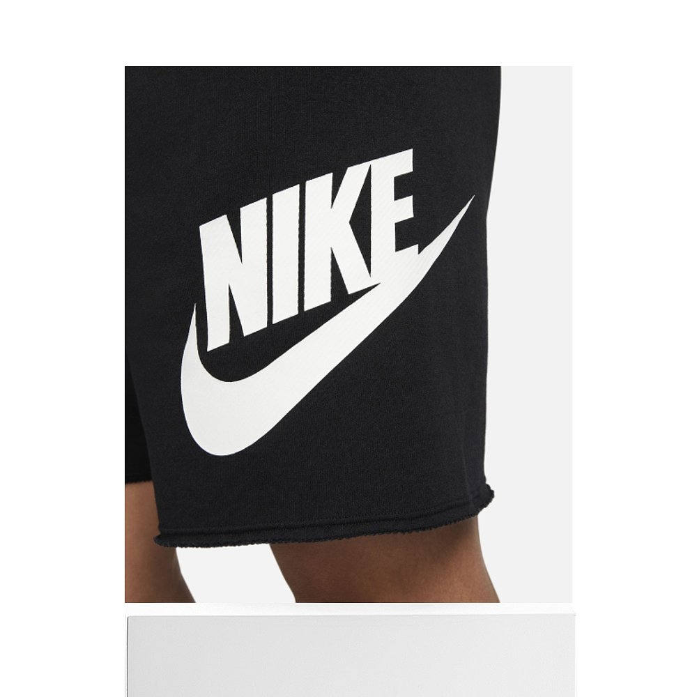 韩国直邮NIKE 男士短裤M NK CLUB ALUMNI HBR FT SHORT - BLACK/W - 图3