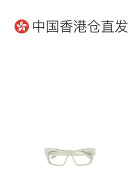 香港直邮BALENCIAGA 女士眼镜 BB0378O004 SS2025 白色 几何框平