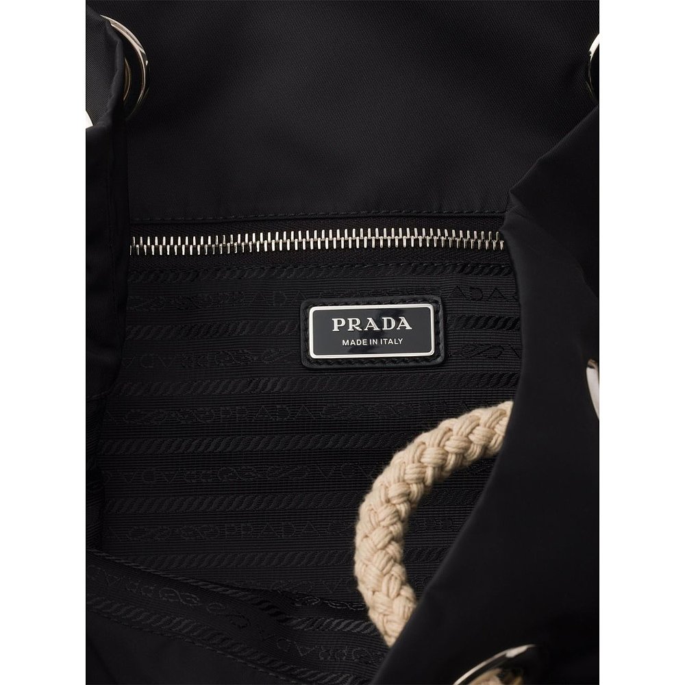 1h可退 PRADA 男士双肩包 2VG133VOOO2HG8F0002 AW2025 黑色 - 图2