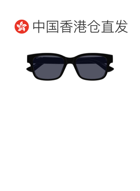 1h可退 香港直邮潮奢 Gucci 古驰 男士 黑色 Minimal 太阳镜 GG17