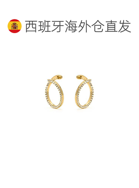 欧洲直邮LUXENTER Yona白色珍珠耳环 18K黄金电镀 西班牙轻奢珠宝