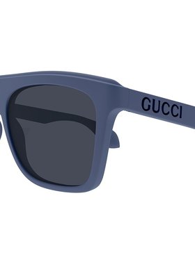 香港直邮GUCCI 男士太阳镜 GG1570S008 SS2025 蓝色 矩形太阳镜