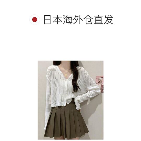 1 hour refundable Japanese direct mail SEU women's spring and summer breathable V-neck short cardigan seu25nt1036
