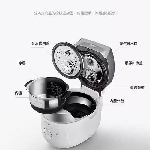 CUCKOO福库双压模式智能多功能电饭煲进口电饭锅5L涂层LHTR1010 - 图3