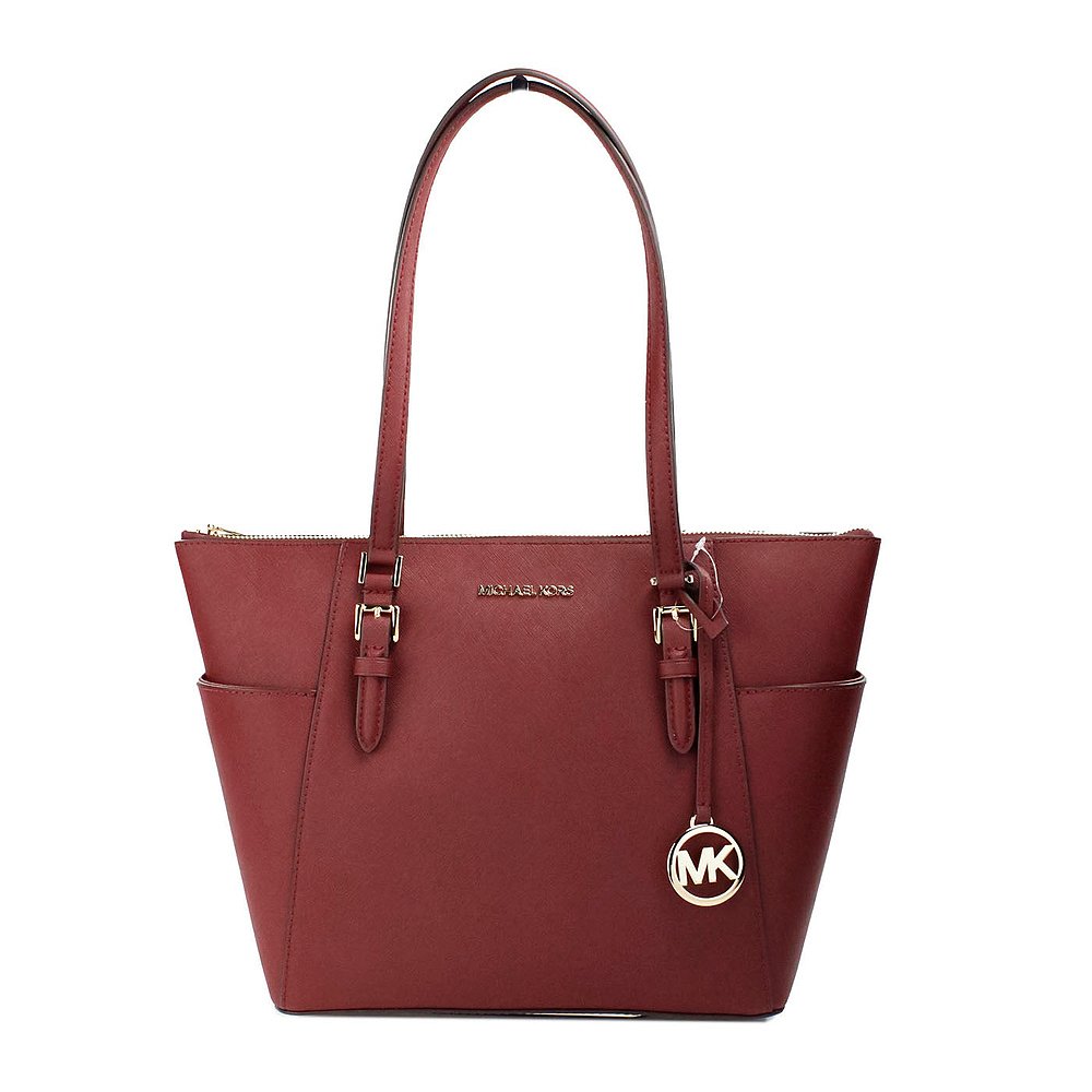 Michael Kors Charlotte Cherry 大号皮革顶部拉链手提包女士钱包 - 图2