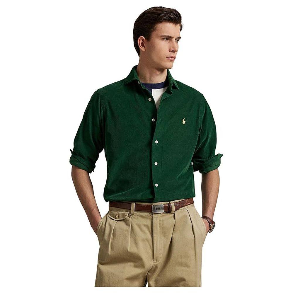 香港直邮Polo Ralph Lauren Polo 拉夫 劳伦 男士 合身灯芯绒衬衫,淘宝优惠券,粉丝福利购,淘宝优惠卷