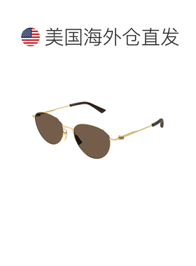 自营bottega venetaBV1268S 002金色/棕色-金色 美国奥莱直发配饰