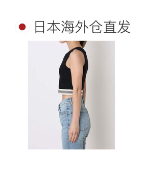 日本直邮WS 无袖衬衫 黑色 罗纹短款 14857968