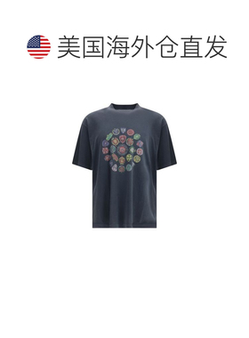 自营Balenciaga Cotton Men's T-Shirt - black 美国奥莱直发男装
