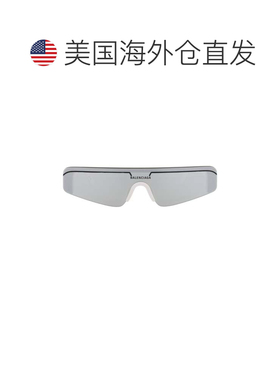 自营balenciagaShield-Frame醋酸纤维太阳眼镜-白色白色银色 美国
