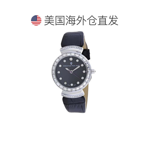 自营Christian Van Sant Women's Nova Black Round 34mm - black - 图1
