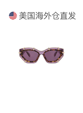 自营philipp plein猫眼镜框醋酸酯太阳镜-淡紫色 美国奥莱直发