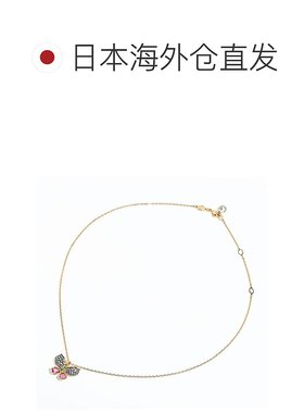 日本直邮SWAROVSKI Idyllia 系列多色蝴蝶造型金色项链 5709950