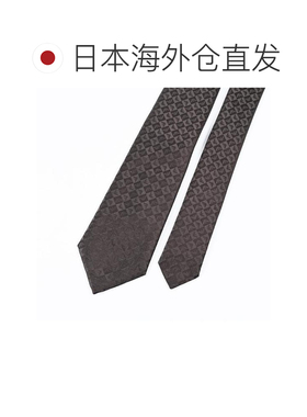 日本直邮Emporio Armani 男士领带红色7.5厘米宽 真丝鹰和格子图