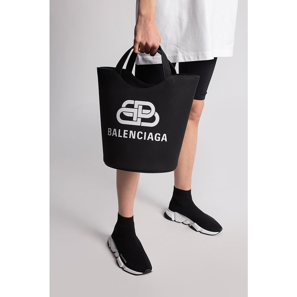 Balenciaga 巴黎世家 女士 徽标设计手提包 5993322HH13 - 图0