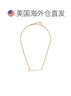 自营jacquemus草书徽标吊坠金色项链-不适用 美国奥莱直发