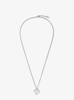 FENDI 女士项链 8AK337A44GF1O8T CO 灰色 FF吊坠项链