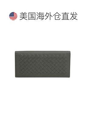 自营Bottega Veneta Men's Intercciaco Leather Woven Long Bifo