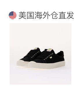 自营Men's Cariuma OCA Low Sneaker Black Canvas Lace Up Lifes