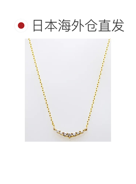 日本直邮agete 阿卡朵 agete 女士K10金三日月钻石项链 优雅简洁