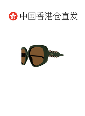 香港直邮CHLOÉ 女士太阳镜 CH0210S004GREENGREENBROWN SS2025