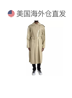 自营Bottega Veneta Lambskin Leather Trench Coat Men's Jacket
