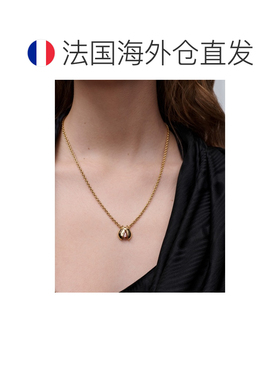 自营欧洲直邮Dior迪奥 Lady Spark女士金色金属粉色水晶瓢虫项链