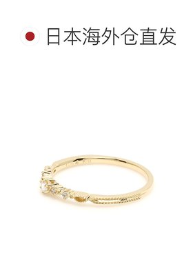 1h可退 日本直邮agete CLASSIC 女士K18金戒指 配饰钻石 独特古典