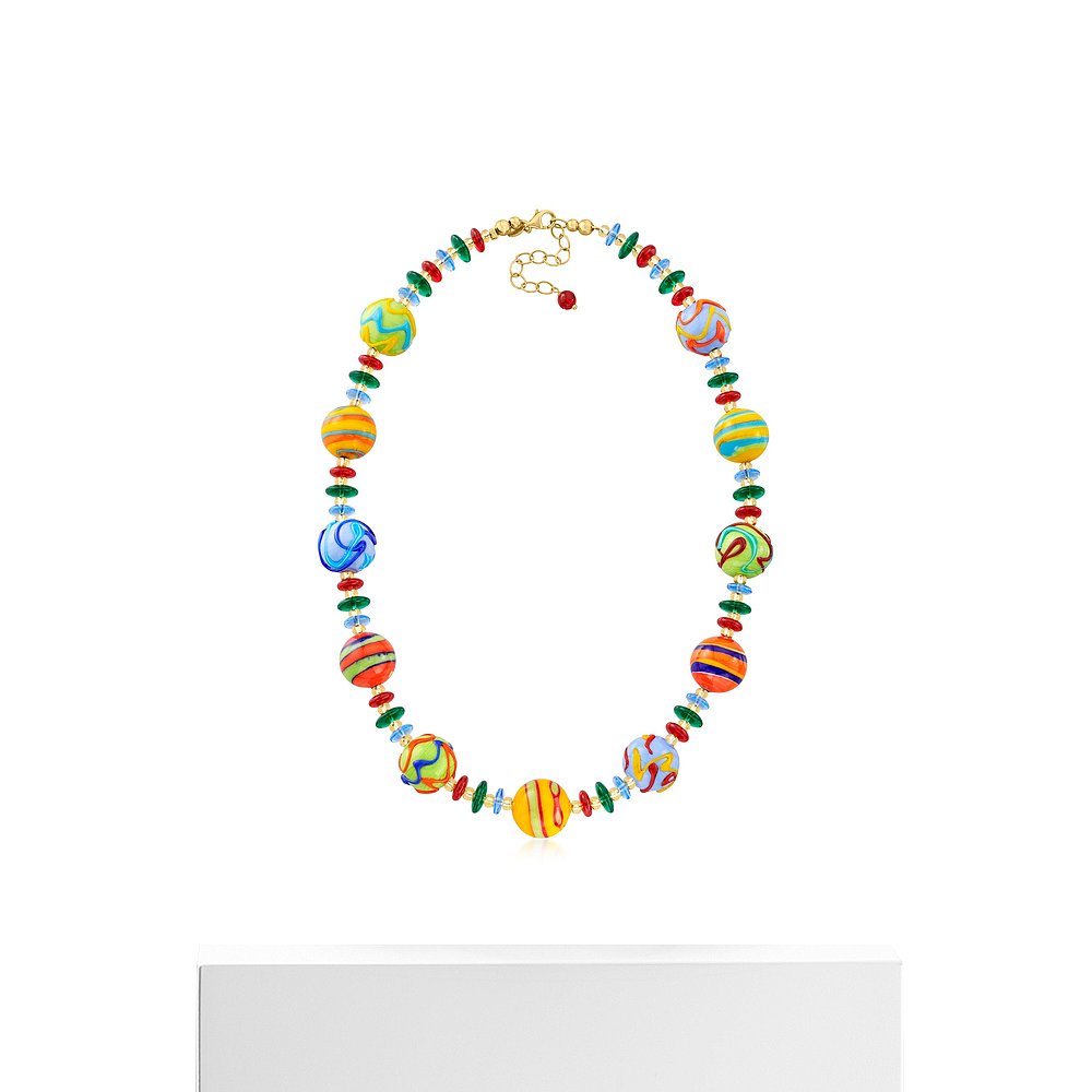 Ross-Simons Italian Multicolored Murano Glass Bead Necklace - 图3