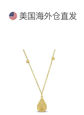 自营 Mimi & Max 14k 金泪珠吊坠带链条 - 18 英寸 - 黄色 美国奥