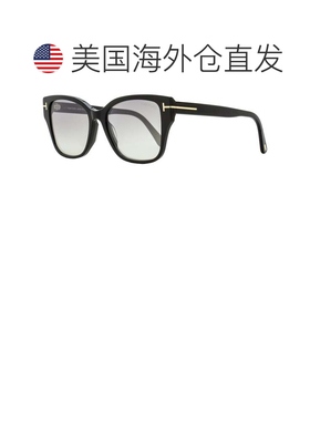 自营Tom Ford女式Elsa太阳镜TF1108 01C黑色55mm-01C 美国奥莱直