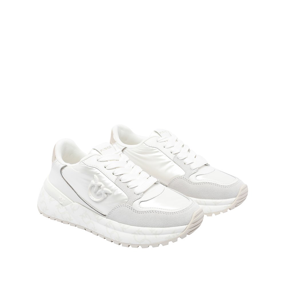 1h可退 PINKO 女士运动鞋 SS0055P106DY7 AW2025 白色 Gem 07 Sne - 图0