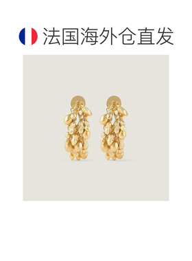 自营欧洲直邮Givenchy纪梵希 Lucky Charms女士金黄色黄铜圈形耳